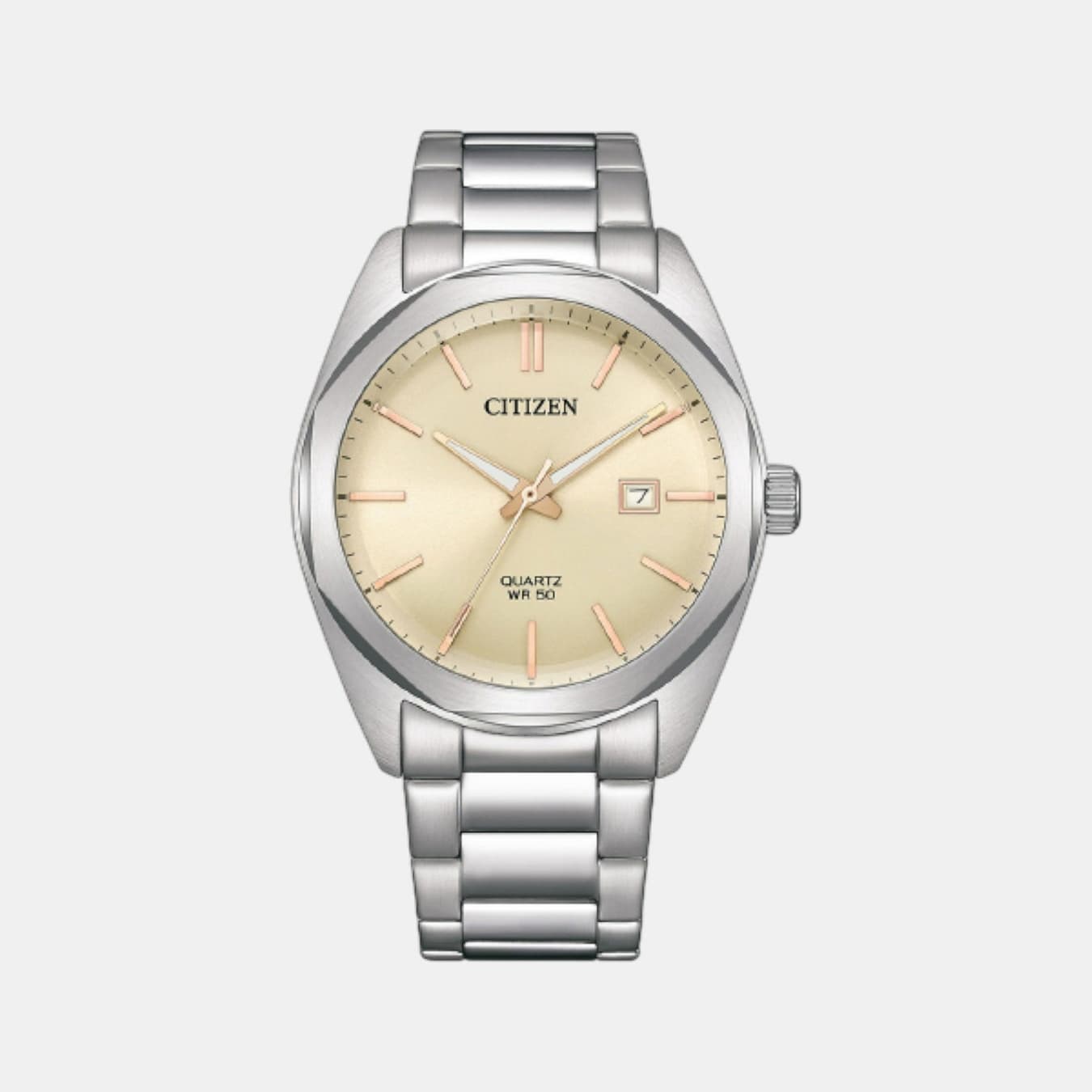 Hyperion Men's Quartz Gold Dial Analog Stainless Steel Watch BI5110-54B