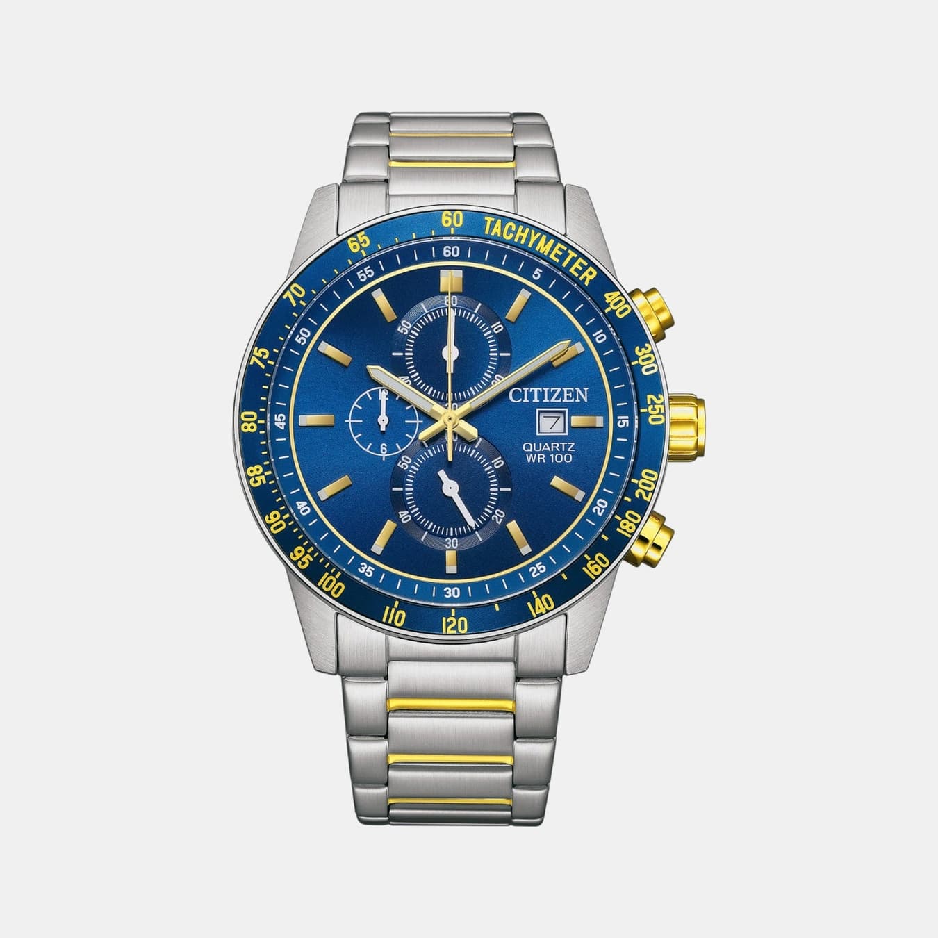 Men's Quartz Blue Dial Chronograph Stainless Steel Watch AN3684-59L
