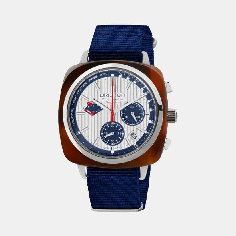 Clubmaster Regatta Men's Quartz White Dial Chronograph NATO Watch 241542.SA.T.2.NNB