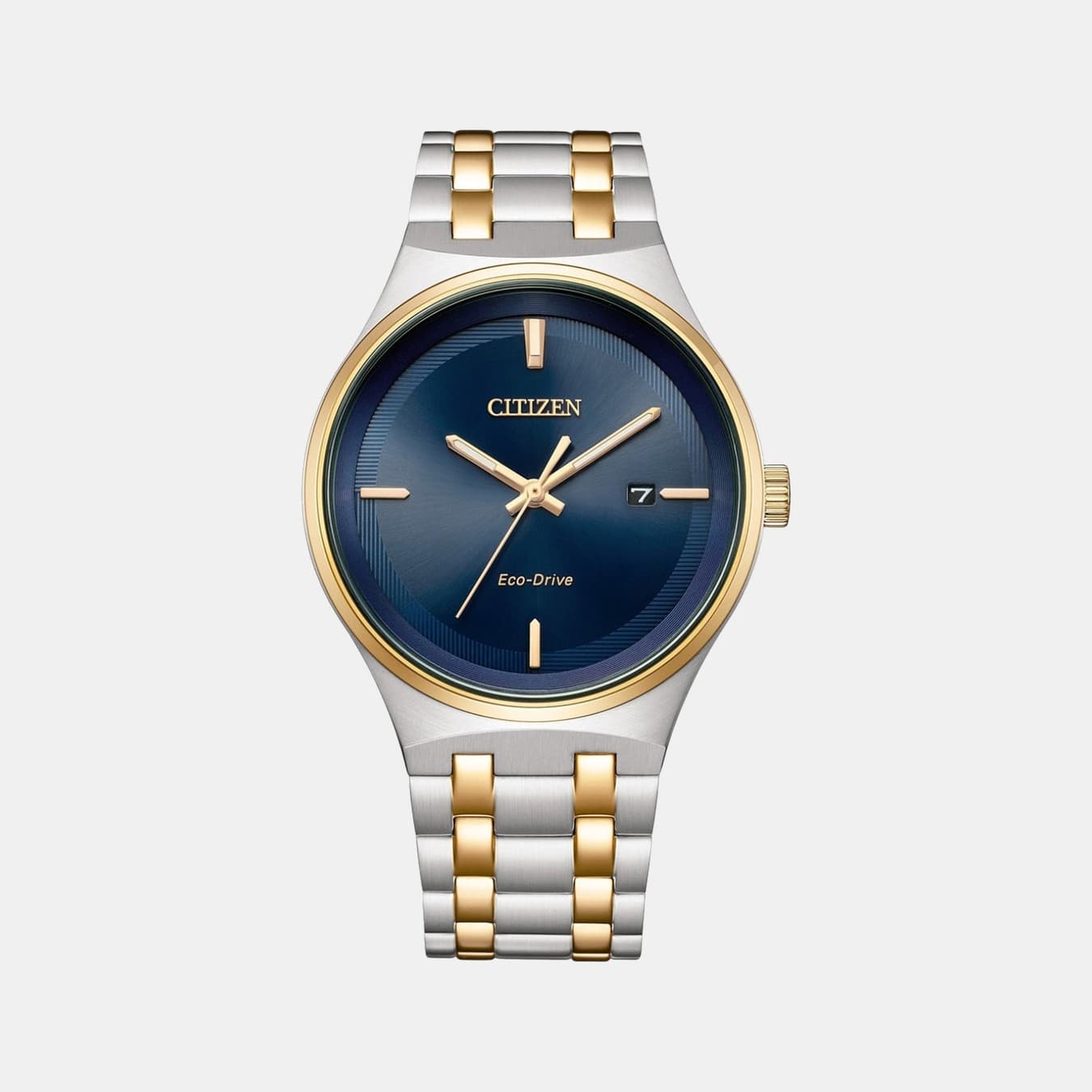 Axiom Men's Eco-Drive Blue Dial Analog Stainless Steel Watch BM7656-51L