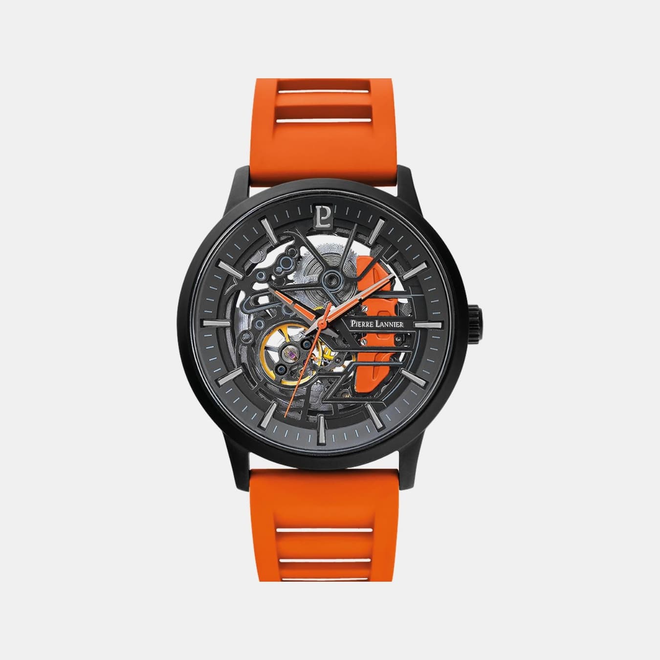 Paddock Men's Automatic Black Dial Analog Rubber Watch 341A499