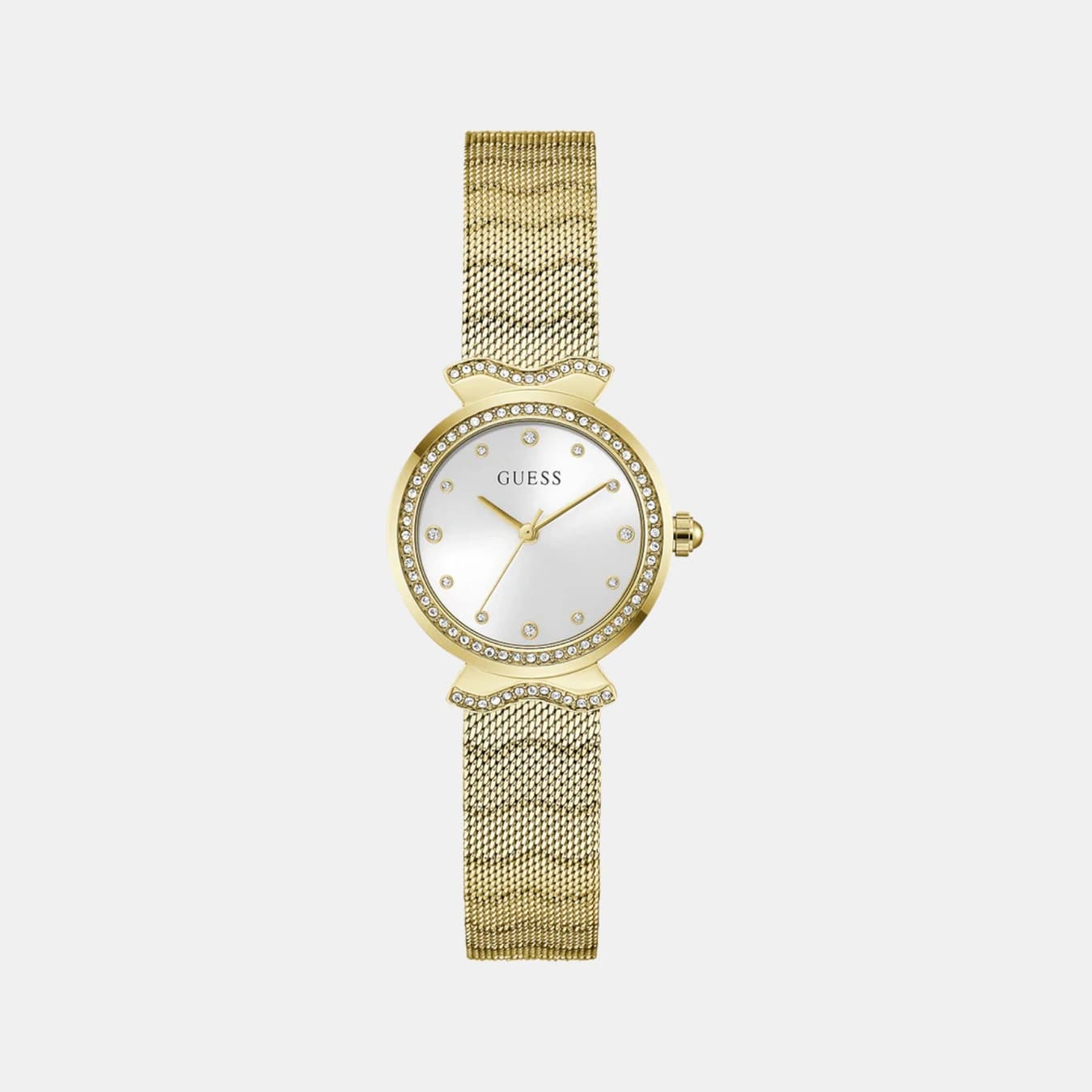 Women's Quartz White Dial Analog Mesh Watch GW0866L2