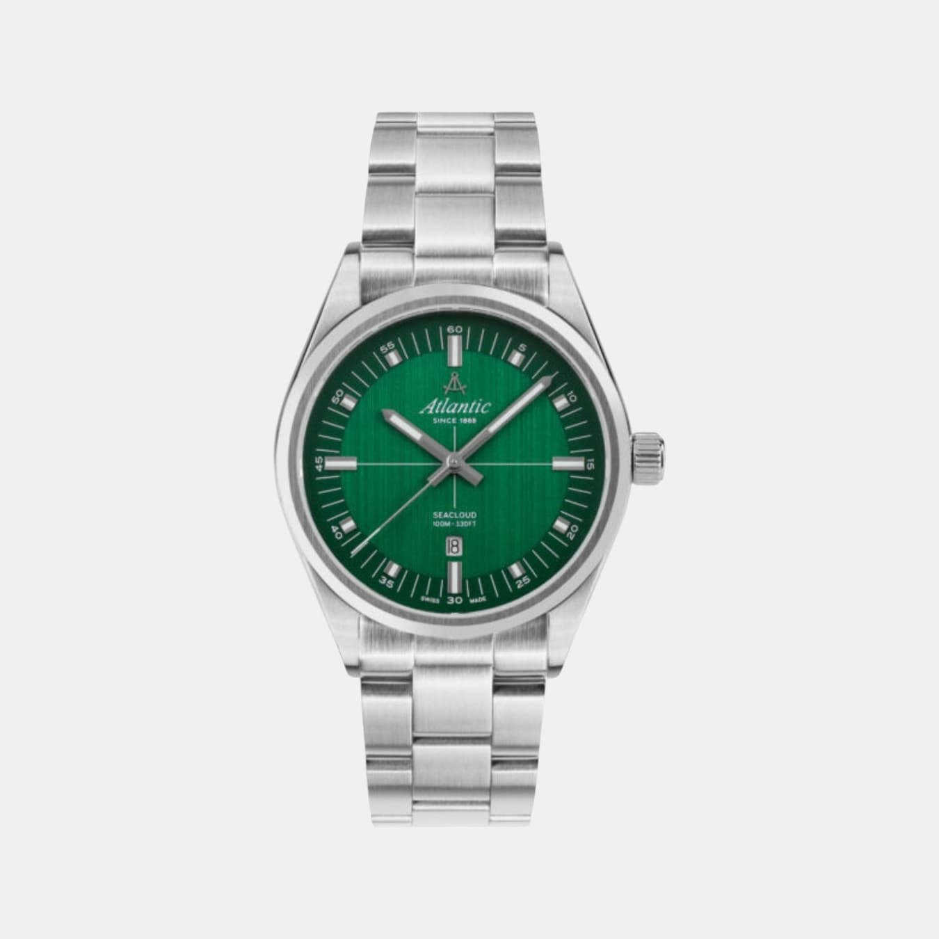 Men's Quartz Green Dial Analog Stainless Steel Watch 73366.41.71