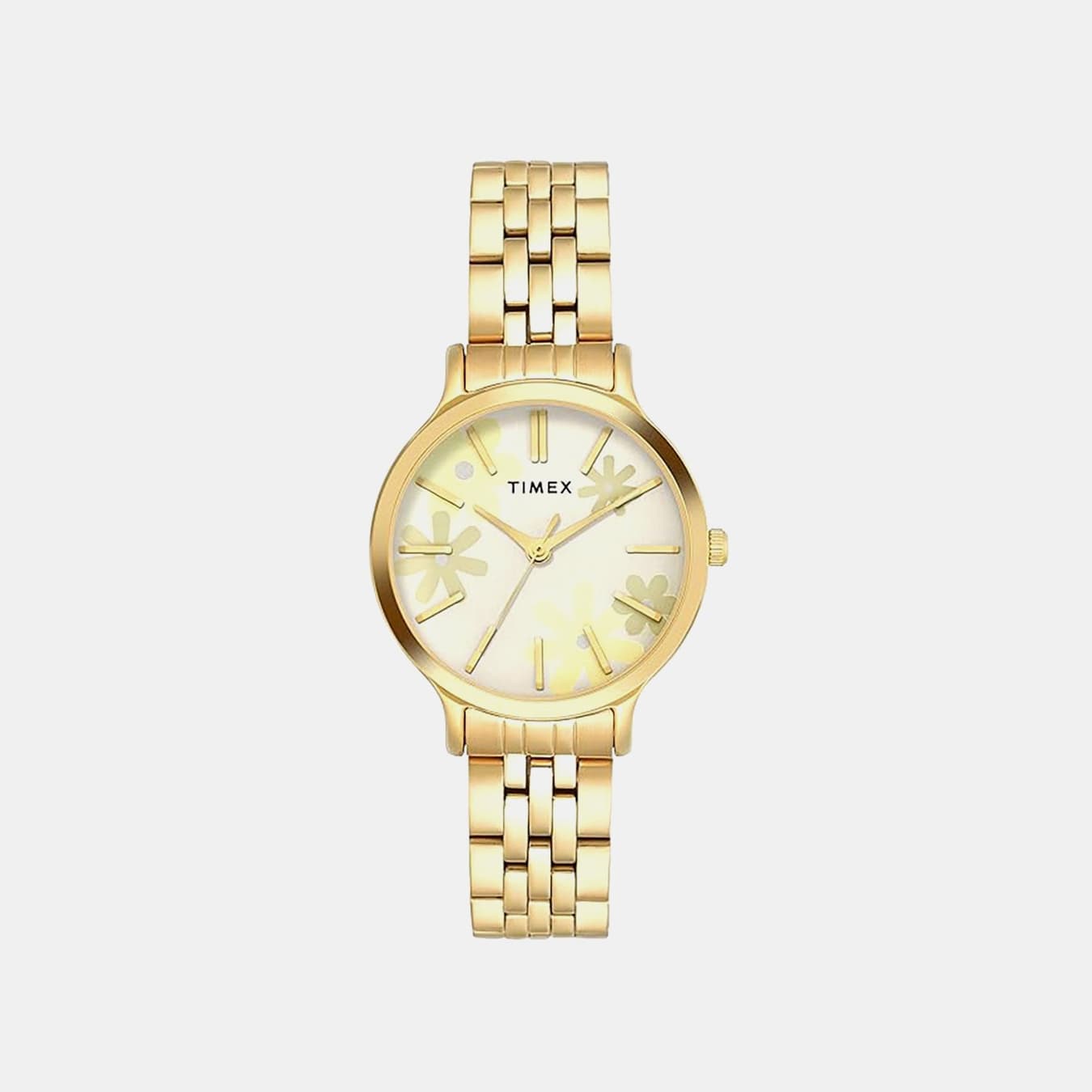 Fashion Women's Quartz Champagne Dial Analog Stainless Steel Watch TWTL12313