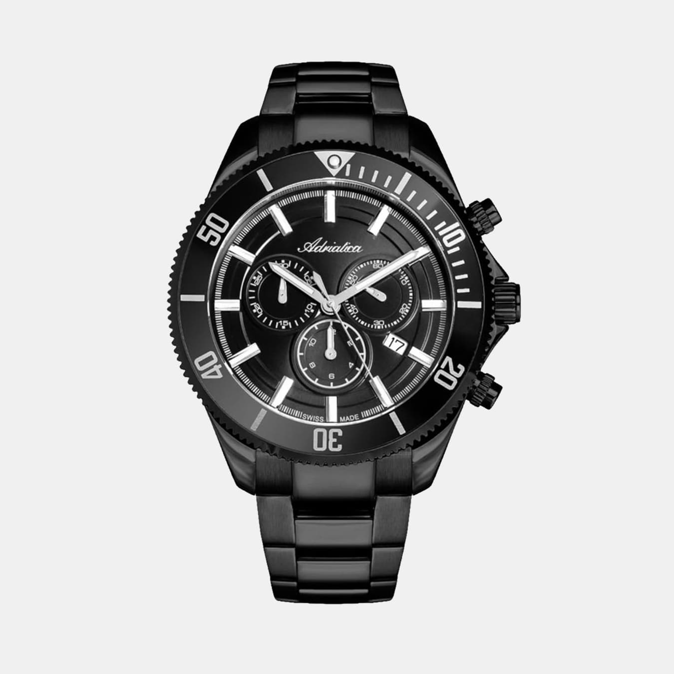 Men's Quartz Grey Dial Chronograph Stainless Steel Watch A1139.B116CHN