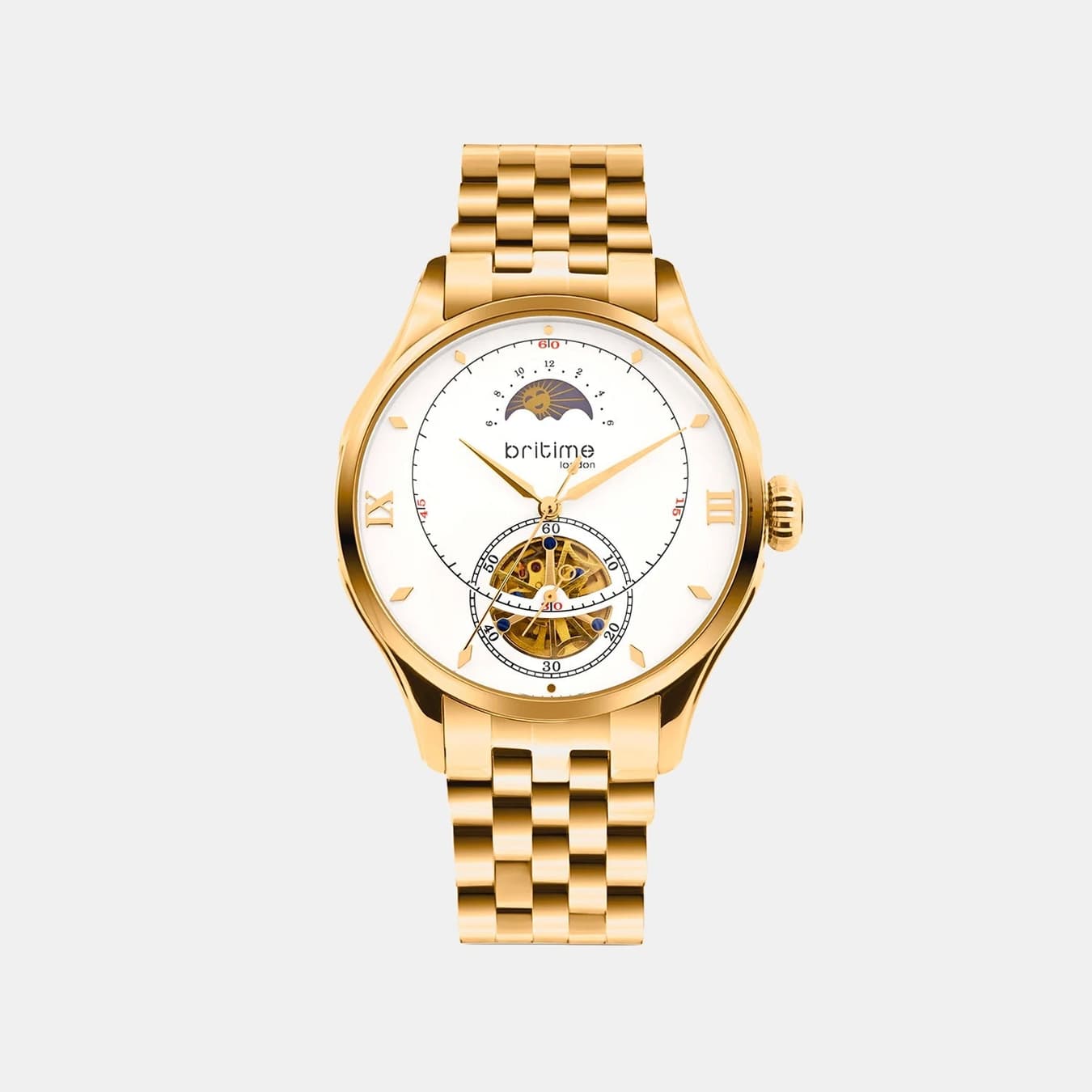 Men's Automatic Silver Dial Analog Metal Watch 479-M30203