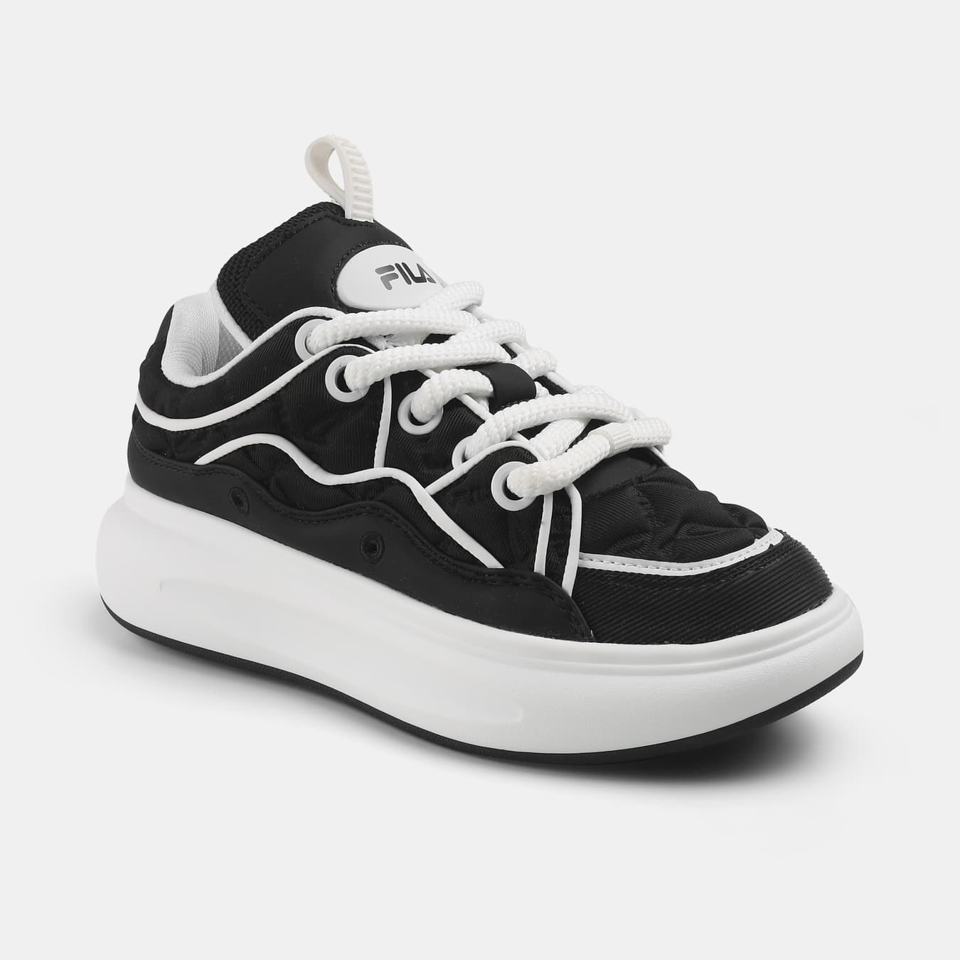 Women's Black Sports Lace-Up Low-Top Sneakers