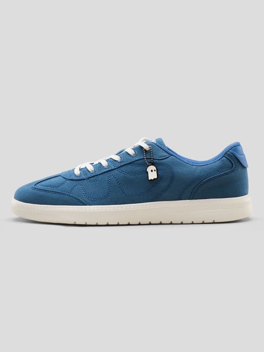 Men's Blue Casual Low-Top Canvas Sneakers