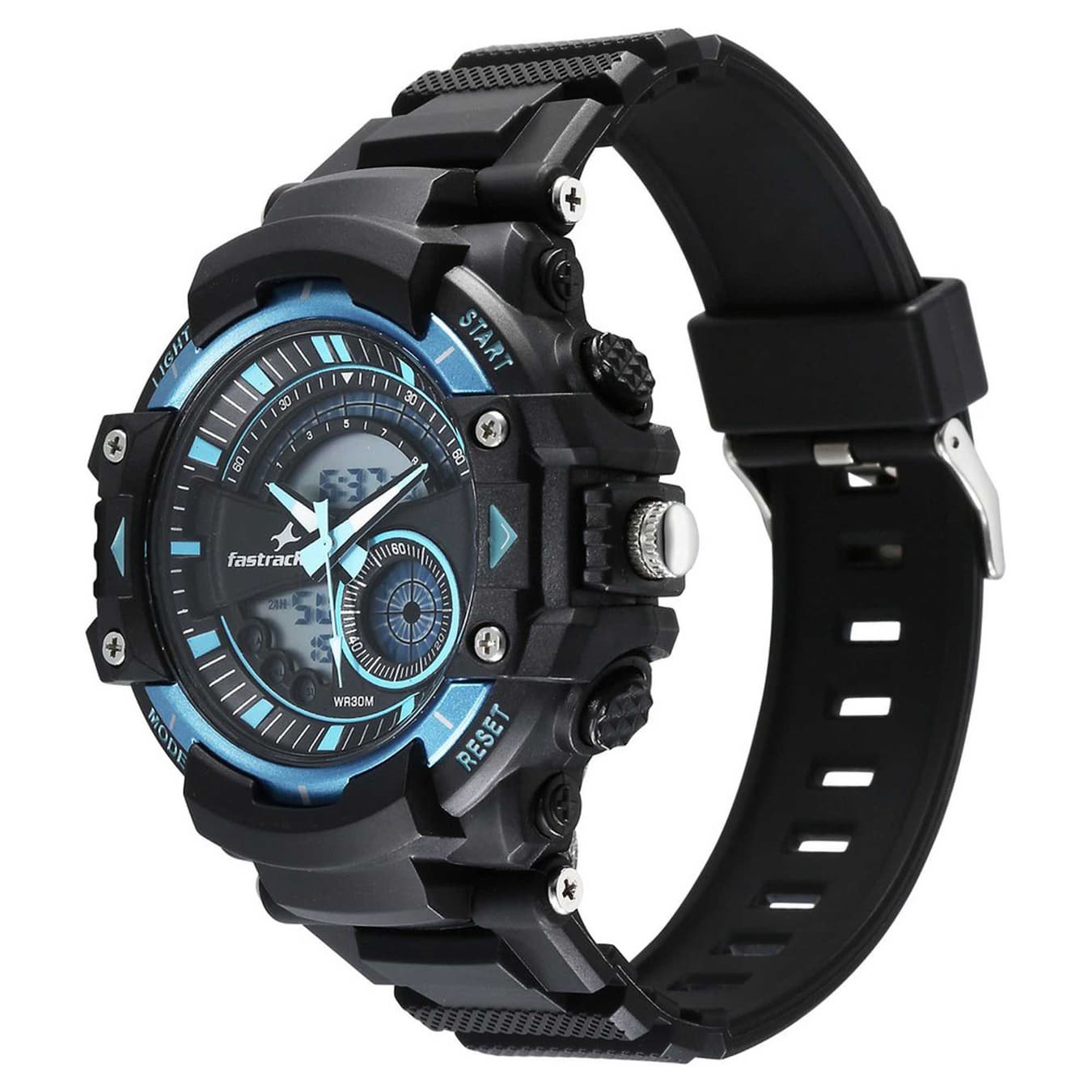 Unisex Black Casual Analog-Digital Watch - 38097PP01W