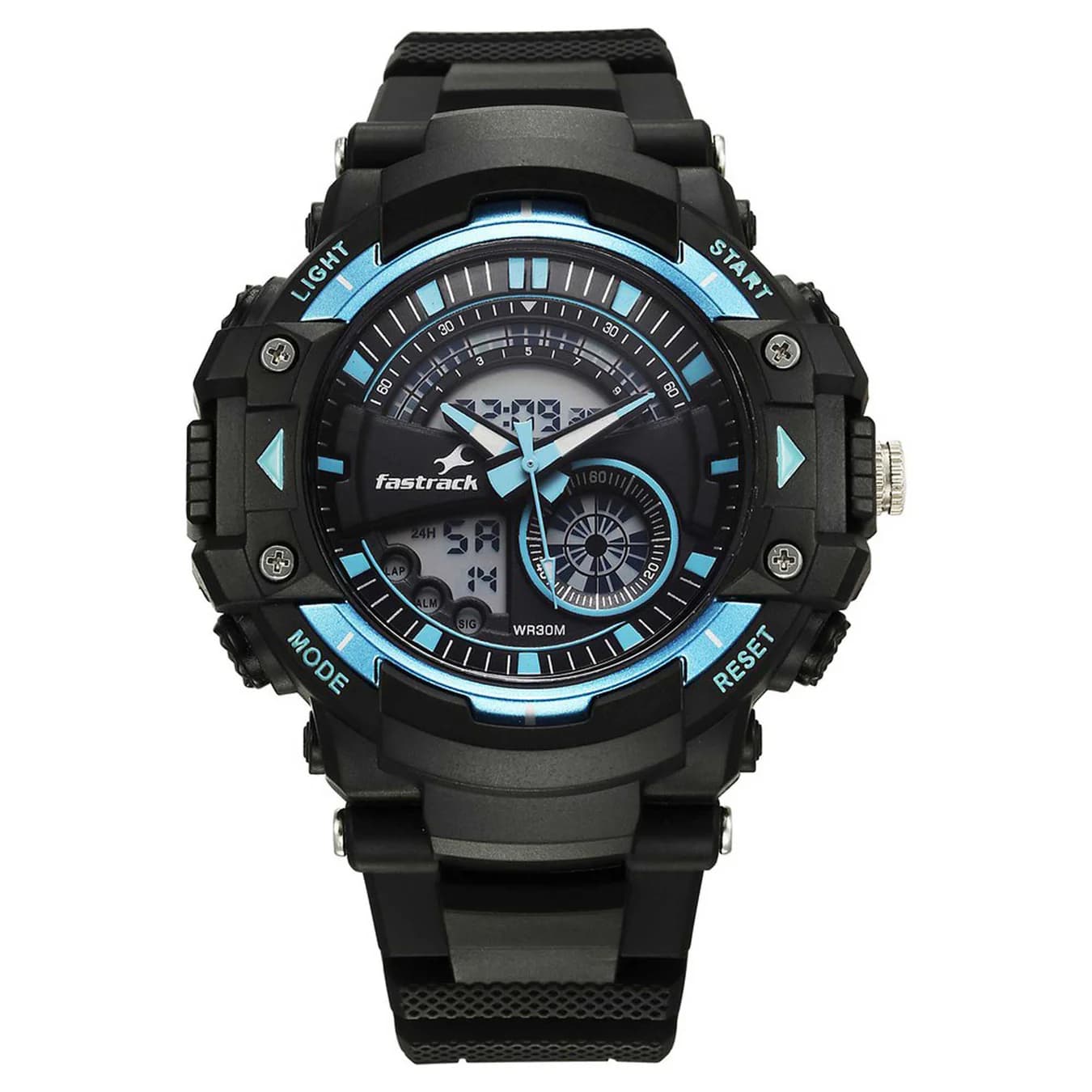 Unisex Black Casual Analog-Digital Watch - 38097PP01W