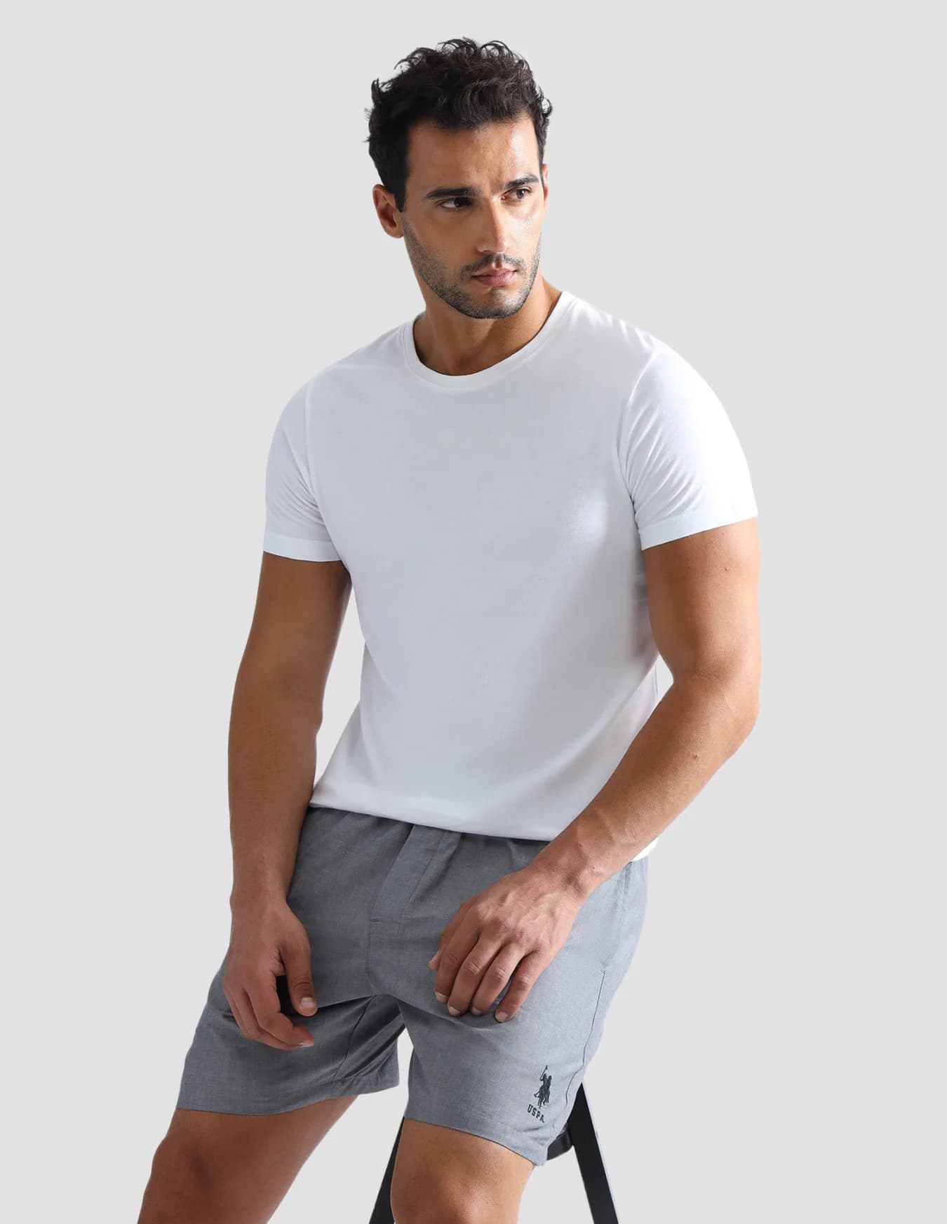 Men's White Casual Slim Fit Half Sleeves Regular Sleeves Round Neck Tshirt