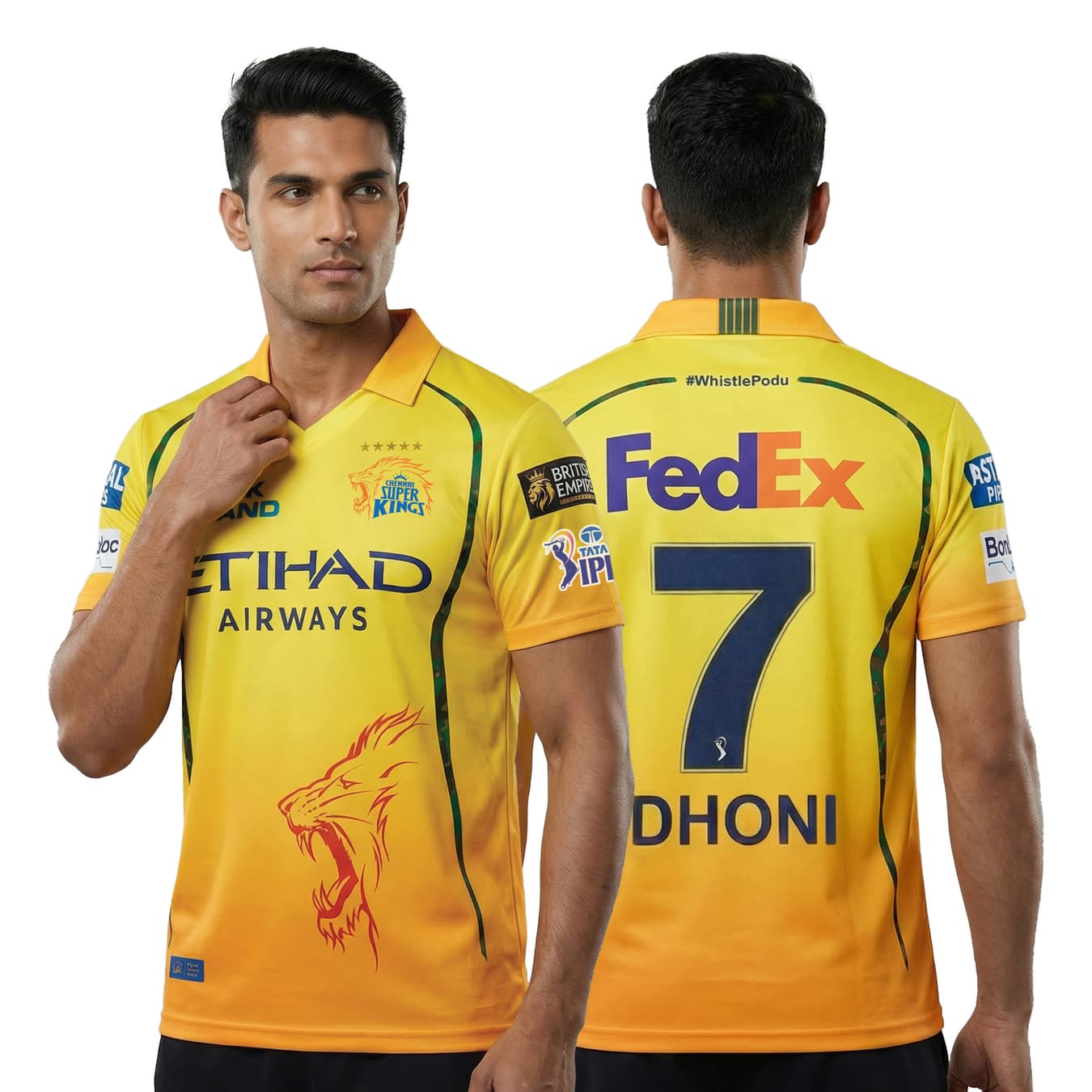 Unisex Yellow Chennai Super Kings IPL 2026 Original Fan Jersey