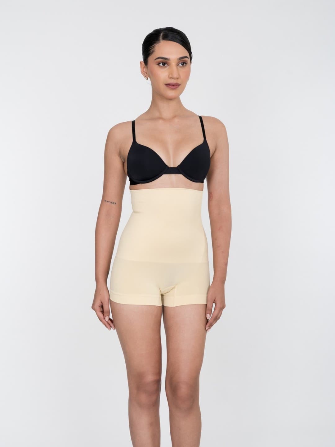 Women's Beige High Waist Shaper Boyshorts