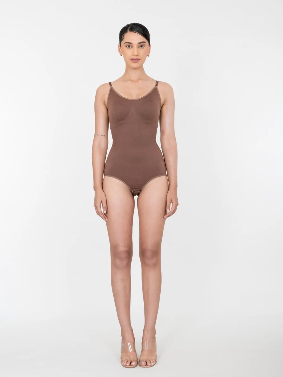 Women's Brown Strapless Snatched Bodysuit - Body Shaper
