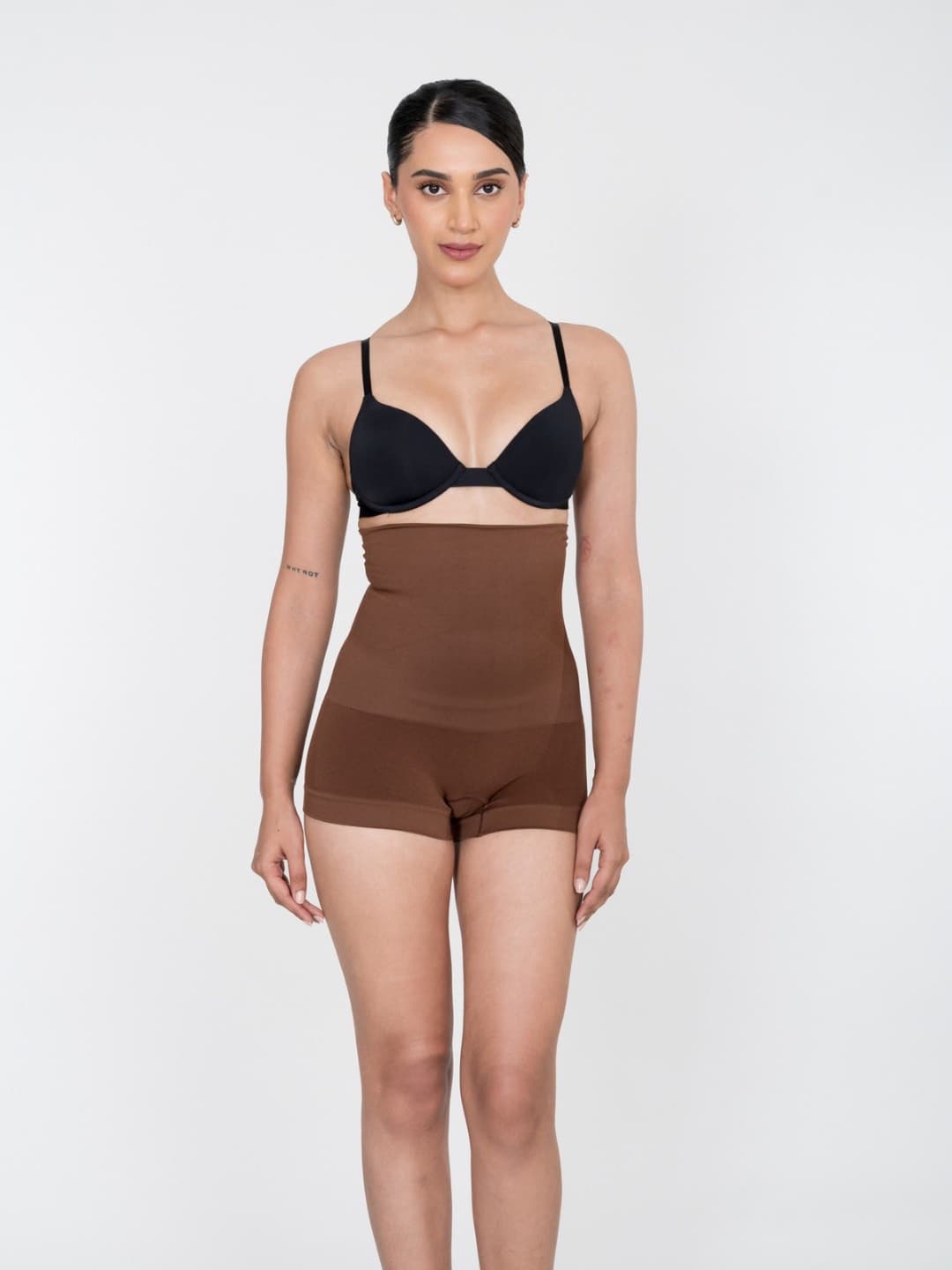 Women's Brown High Waist Shaper Boyshorts