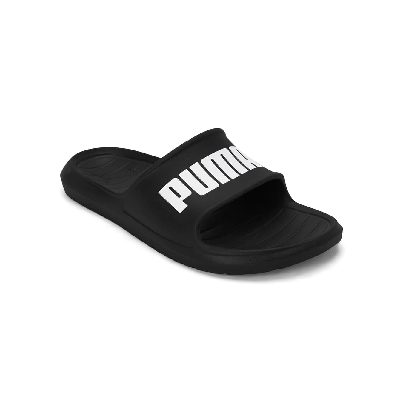Unisex Black-White Divecat V2 Lite Res Low-Top Round Toe Slides