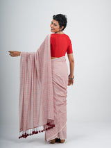 Women's White Cotton Saree