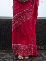 Women's Pink Mul Cotton Saree