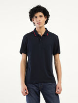 Mens Casual Navy Blue Polo Tshirt