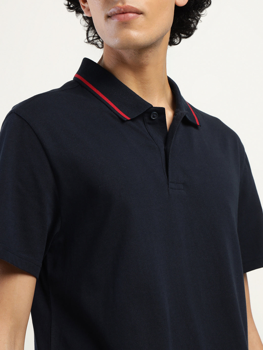 Mens Casual Navy Blue Polo Tshirt