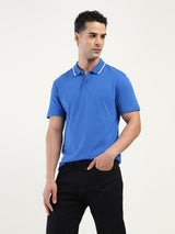 Mens Casual Cobalt Blue Tshirt