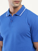 Mens Casual Cobalt Blue Tshirt