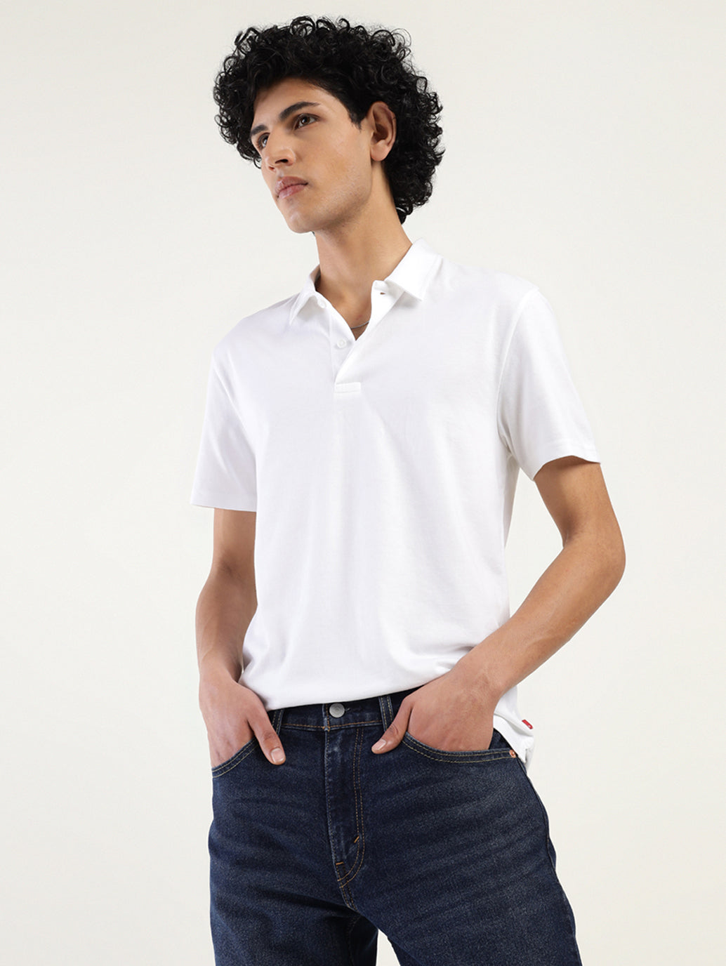 Mens Casual White Polo Tshirt