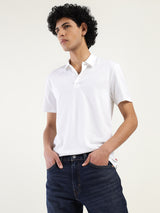 Mens Casual White Polo Tshirt