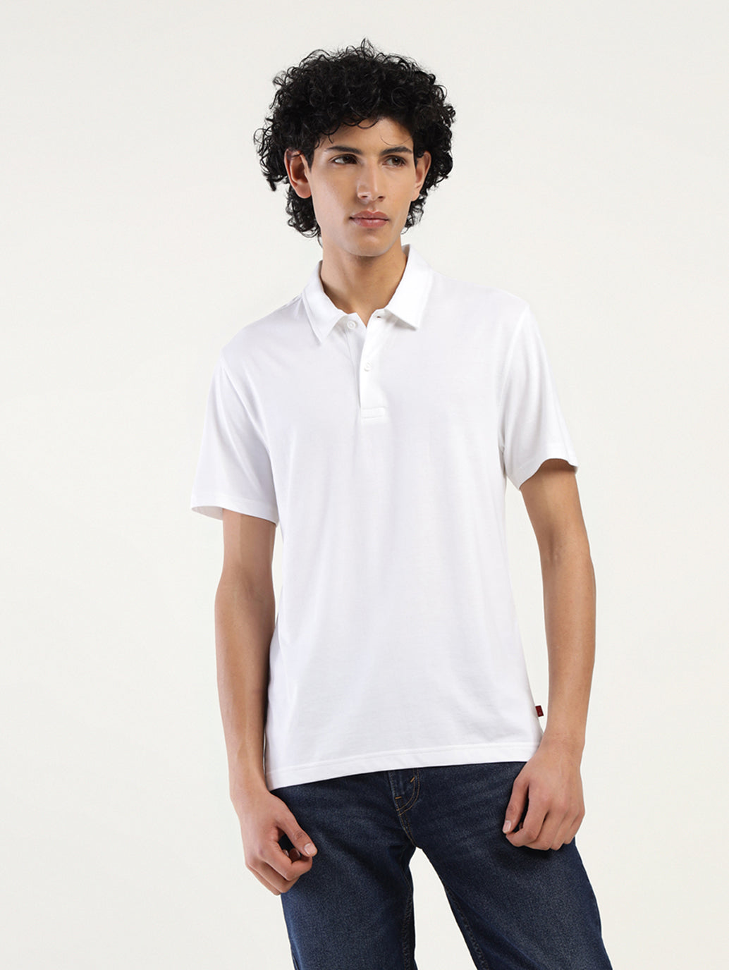 Mens Casual White Polo Tshirt