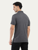 Mens Casual Charcoal Grey Polo Tshirt