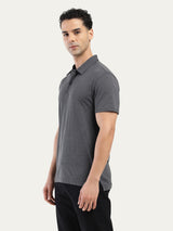 Mens Casual Charcoal Grey Polo Tshirt