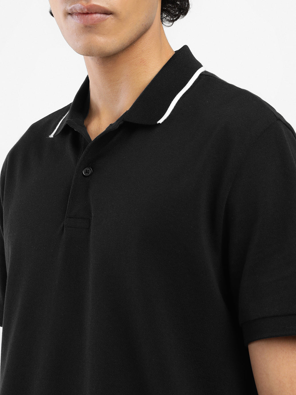 Mens Casual Black Polo Tshirt