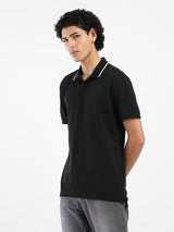 Mens Casual Black Polo Tshirt