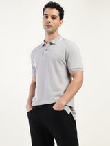 Mens Casual Grey Polo Tshirt