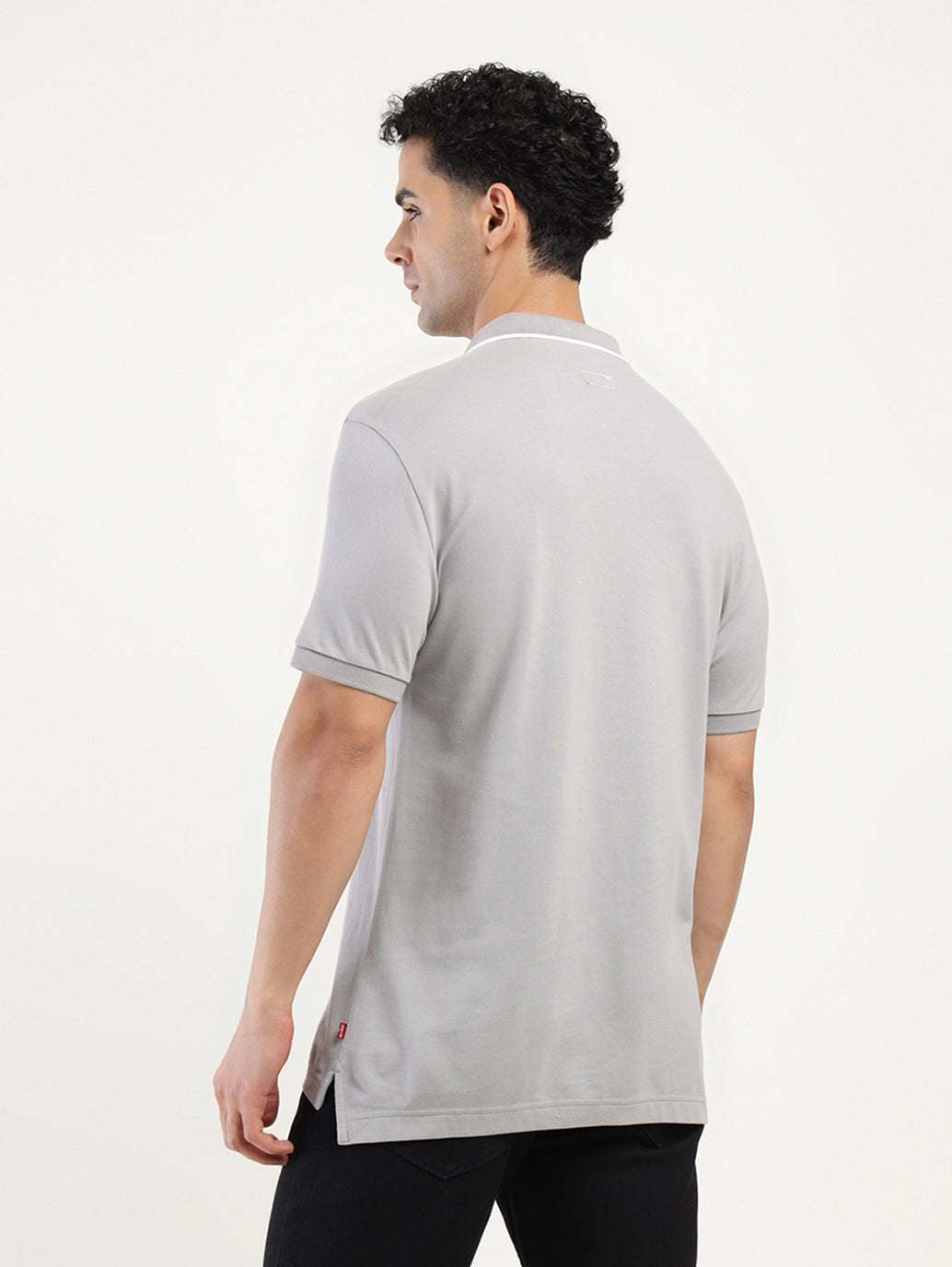 Mens Casual Grey Polo Tshirt
