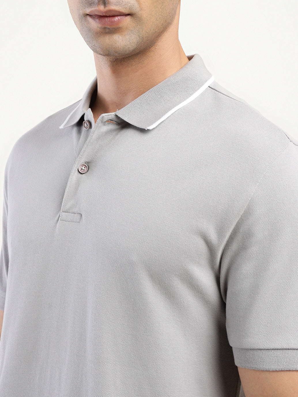 Mens Casual Grey Polo Tshirt