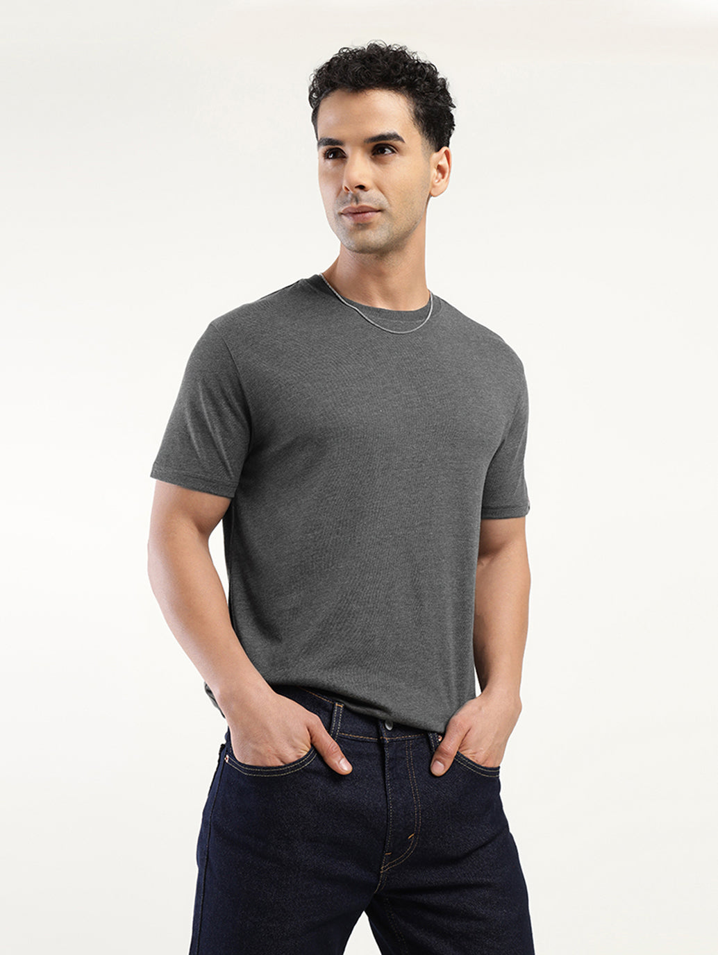 Mens Casual Dark Grey Tshirt