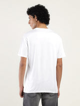 Mens Round Neck Casual White Tshirt