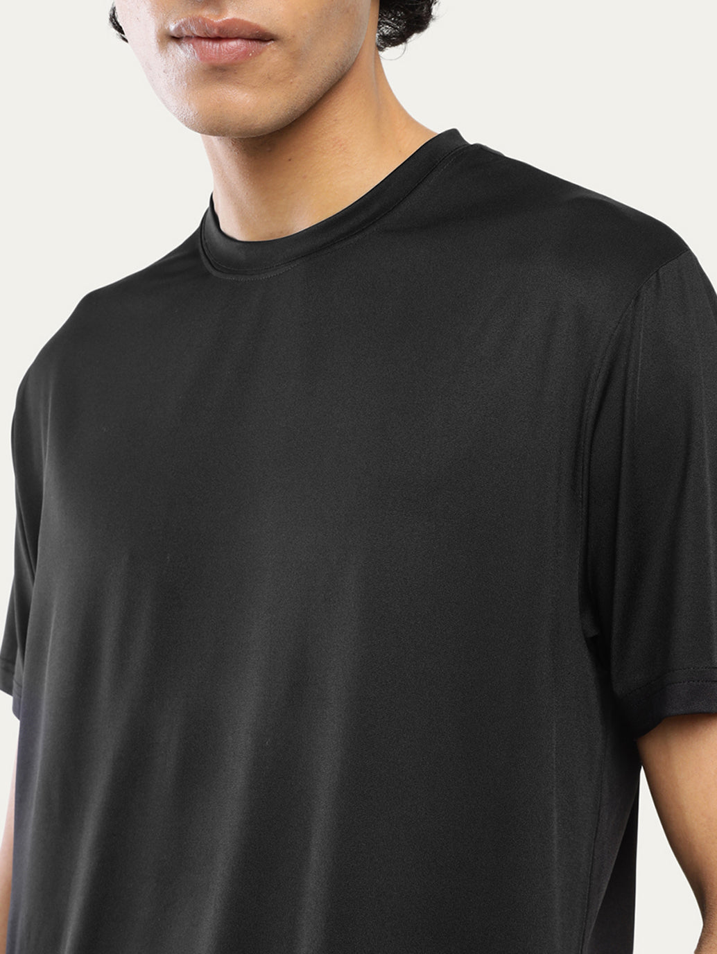 Mens Casual Jet Black Tshirt