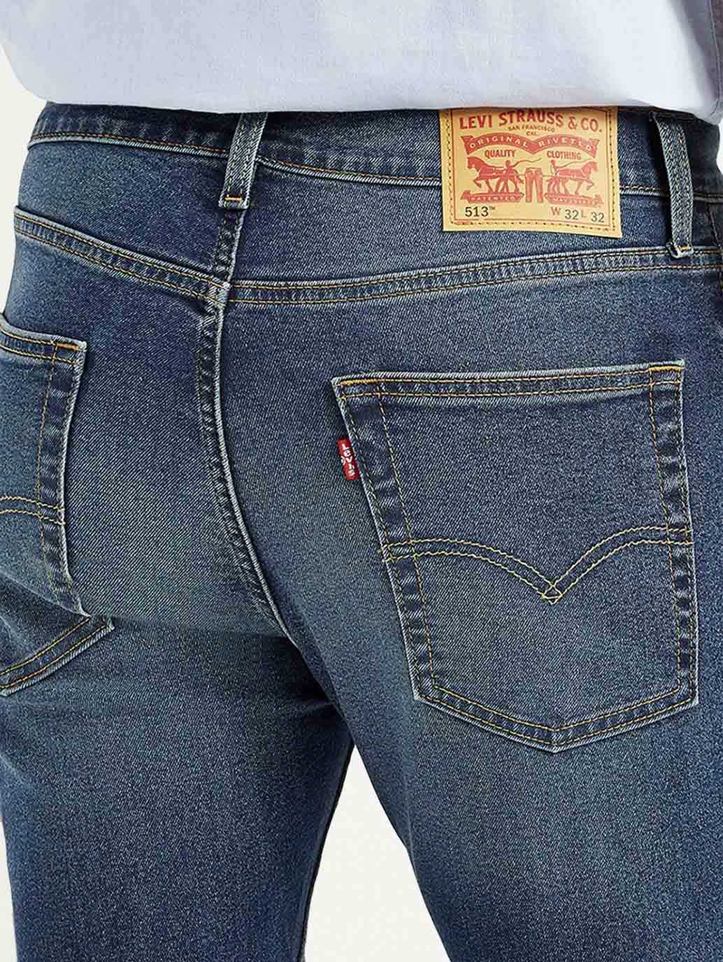 Mens Dark Indigo Slim Fit Jeans