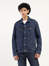 Mens Blue Casual Regular Fit Solid Full Sleeves Denim Jacket