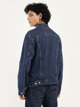 Mens Blue Casual Regular Fit Solid Full Sleeves Denim Jacket