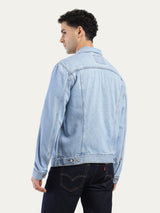 Mens Blue Casual Regular Fit Solid Full Sleeves Denim Jacket