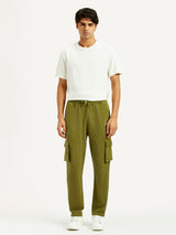 Mens Green Knit Joggers Relaxed Fit