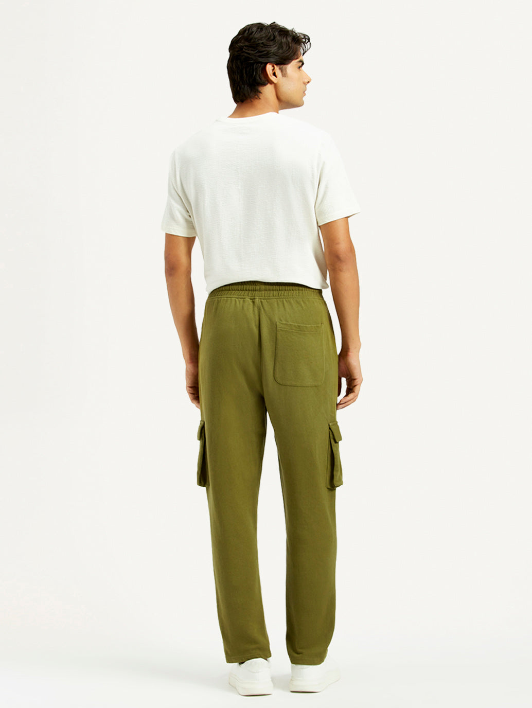 Mens Green Knit Joggers Relaxed Fit