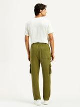 Mens Green Knit Joggers Relaxed Fit