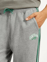 Mens Grey Knit Joggers Relaxed Fit