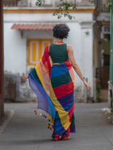 Women's Multicolor Mul Cotton Saree