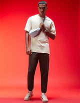 Men's Brown Casual Baggy Fit Solid Jogger