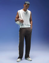 Men's Brown Casual Regular Fit Solid Cargo